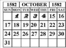 Overgang Juliaanse naar Gegoriaanse kalender